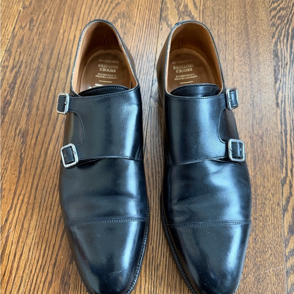 Crocket & Jones Lowndes Double Monk Strap Black Calf Size 9.5D US